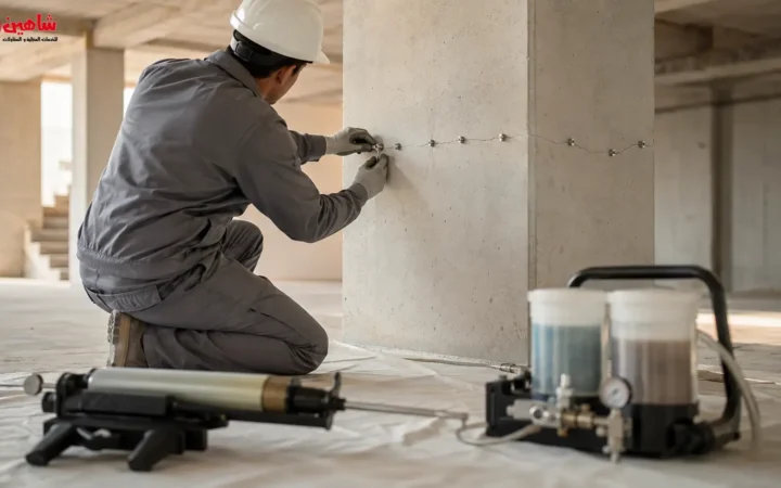حقن الشروخ الخرسانية الرياض
